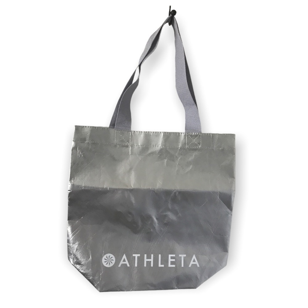 3/$15 Athleta reusable silver tote bag